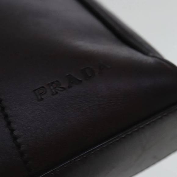 PRADA Shoulder Bag Leather Red Silver Auth bs19227 - Picture 10 of 16